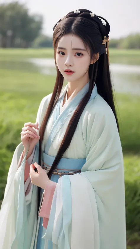 ltra-detailed,highly detailed,best quality,masterpiece,illustration,realistic,photorealistic,
hanfu-jingzhi, 1girl, solo, 
looking at viewer, upper body,  
