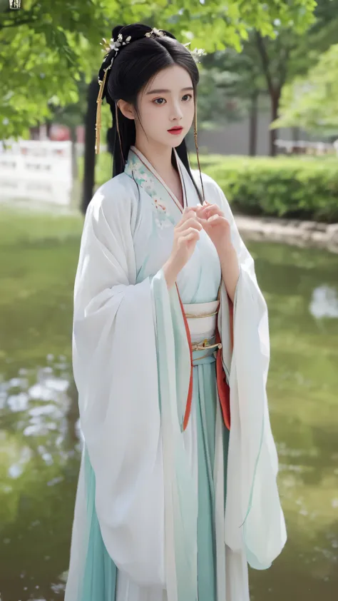 ltra-detailed,highly detailed,best quality,masterpiece,illustration,realistic,photorealistic,
hanfu-jingzhi, 1girl, solo, 
looking at viewer, upper body,  
