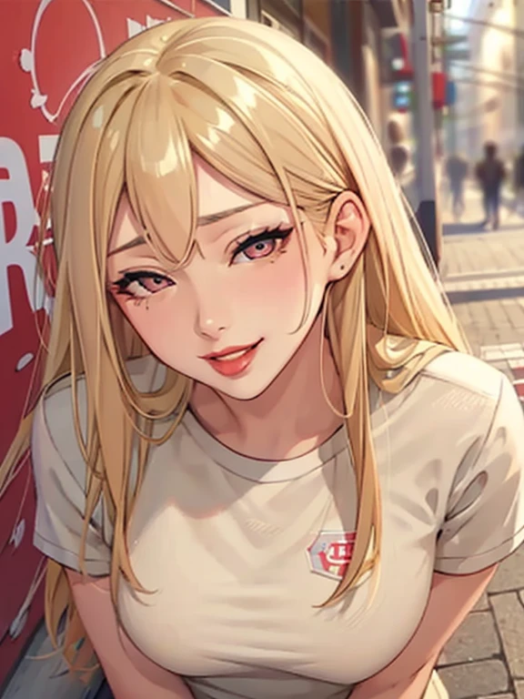 1girl,  (masterpiece, detailed background, best quality), long and shiny hair, blonde hair, sportswear, smirk, juicy lips, bitch juice, red lips, perfect eyes,ahegao,orgasm,