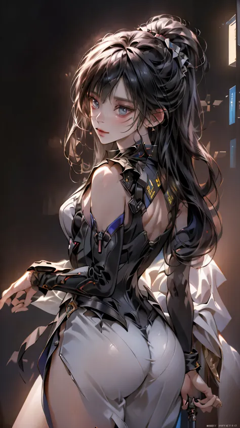 ((highest quality)), ((masterpiece)), (be familiar with:1.4), 。.。.。.3D, beautiful cyberpunk woman image,nffsw(high dynamic range...