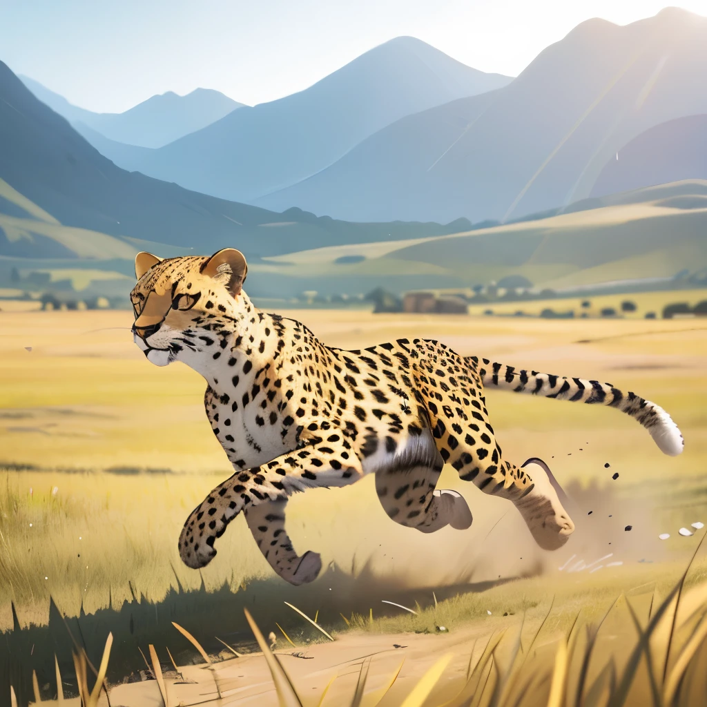 a leopard, cheetah, game icon, masterpiece, best quality, super detailed, masterpiece, HD transparent background, 3D rendering 2D, Running in the steppe, Volumetric light,
unmanned, objectification, Fantasy - Rainbow 5 