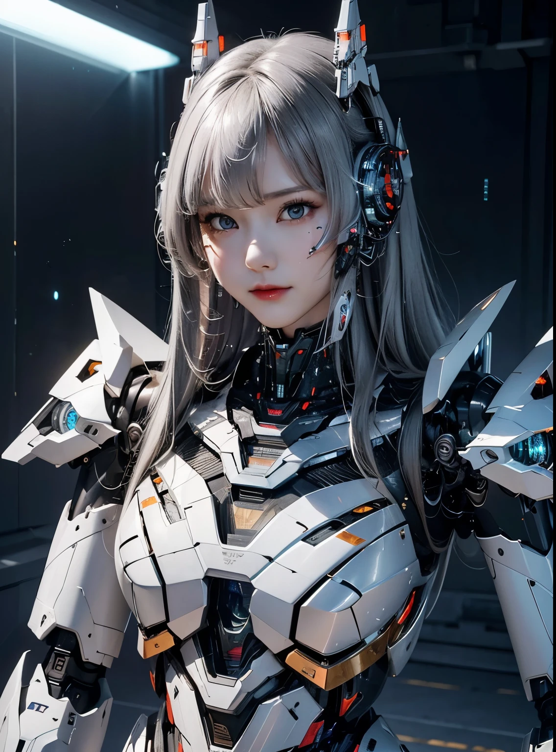 rough skin, Super detailed, advanced details, high quality, better quality, High resolution, 1080P, hard disk, beautiful,(war machine),beautifulサイボーグの女性,Mecha cyborg ,battle mode, With mechanical body,She wears a futuristic,mech,full body shot