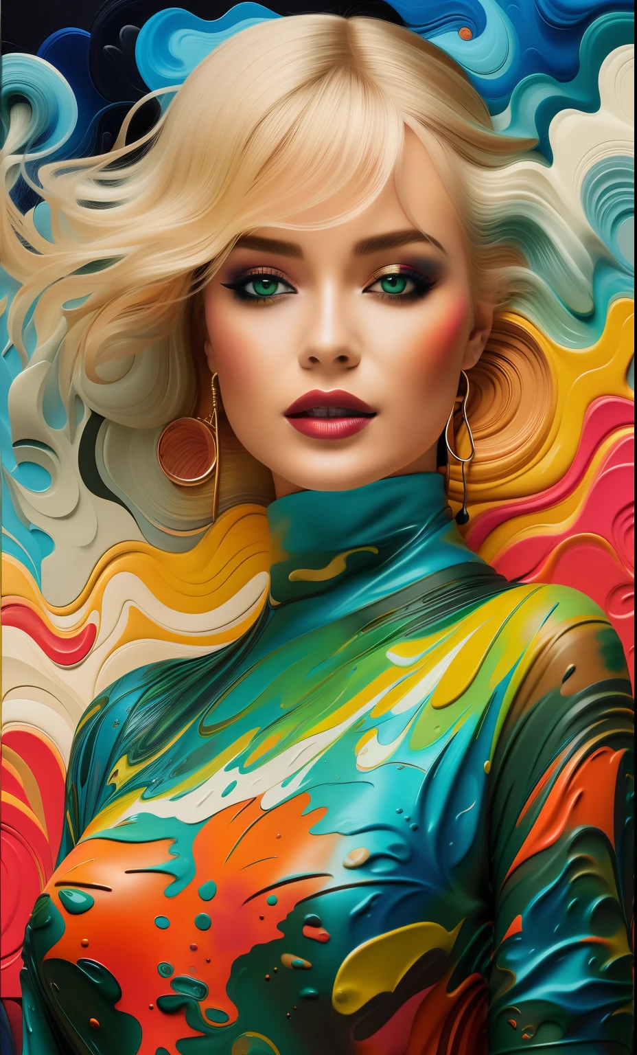 루이스 두아르테, 확대, 아름다운 관능적인 스칸디나비아 여성 [프랙탈 구름 정글 늪] 바디슈트, [쿠브시노프 | 반 고흐 | 조르쥬 바르비에 | 클림트 | 제레미 만 | 조반니 볼디니 | 아프레모프] 진한 붓놀림으로 얼룩진 임파스토 오일, 주황색, 크림, 파란색, 푹샤, 밝은 녹색, 생생한 그라데이션 색상 2d 3d 릴리프 테셀레이션 혼합 매체 벡터 유체 질감, 어둠의 영향, 니지익스프레스 3D v2, 오일 페인팅, 잉크 v3, 스플래시 스타일, 추상 미술,3D, 고화질, 사진 현실적인, 지정된, 서사시적인 스타일, 일러스트 v3, 데코 영향, 에어브러시 스타일, 그림, 개인 예술