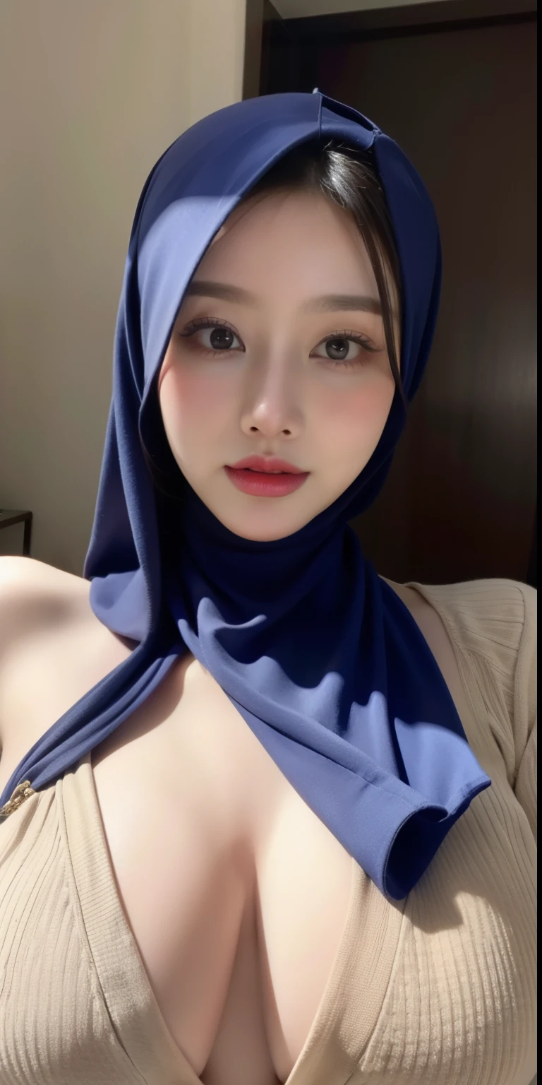 (best quality,4k,8k,highres,masterpiece:1.2),ultra-detailed,eyes detailed, face bright, face glow,(realistic,photorealistic,photo-realistic:1.37),17yeats old girl, Pasmina hijab abaya,blue hijab pasmina,asian korean beautiful girl girl,book,style SEX 18+ (fullnaked:1.5),book,erotic Asian korean Hijab
