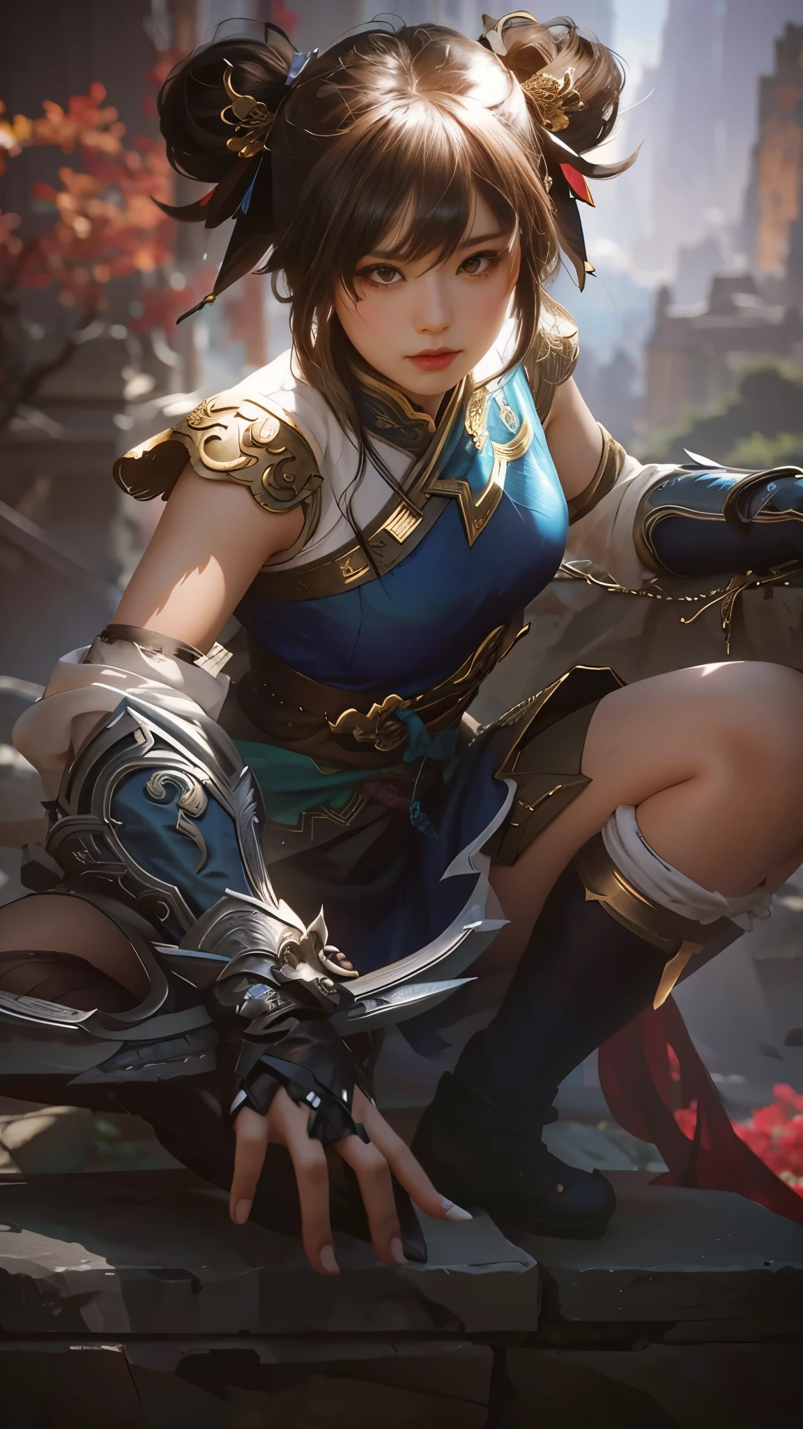 A girl sitting on a rock, extremely detailed artgerm, style artgerm, by Yang J, artgerm and ruan jia, ashe, mobile wallpaper, ruan jia and artgerm, artgerm lau, g liulian art style, orianna, style of artgerm, xianxia hero