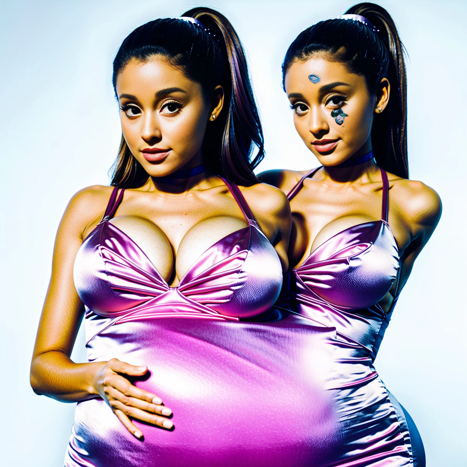 Solo Ariana Grande , Largest Baby Bump pregnant, Largest , nipple, cum -  SeaArt AI