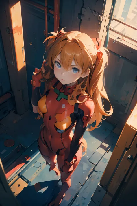 (masterpiece), best quality, expressive eyes, perfect face, 1girl, solo, souryuu asuka langley, interface headset, red bodysuit,...