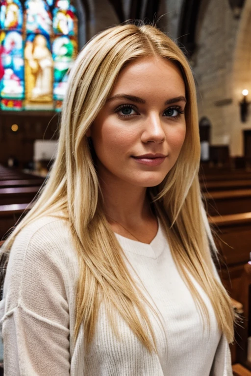 blondie girl in church