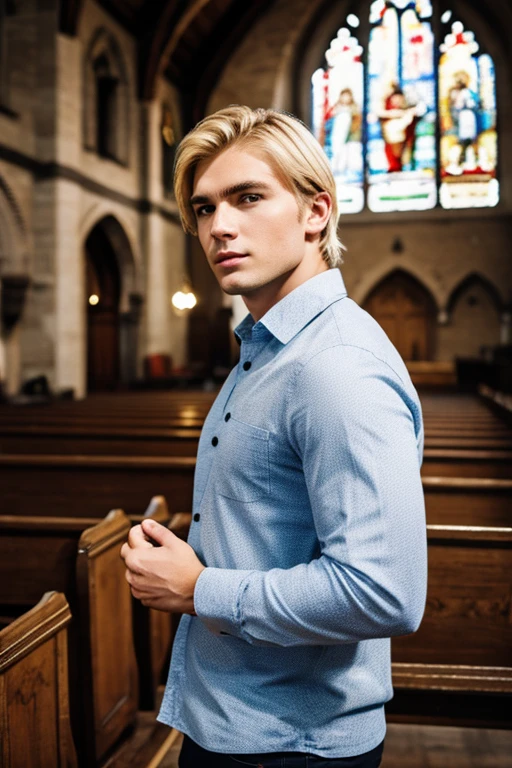 blondie guy in church