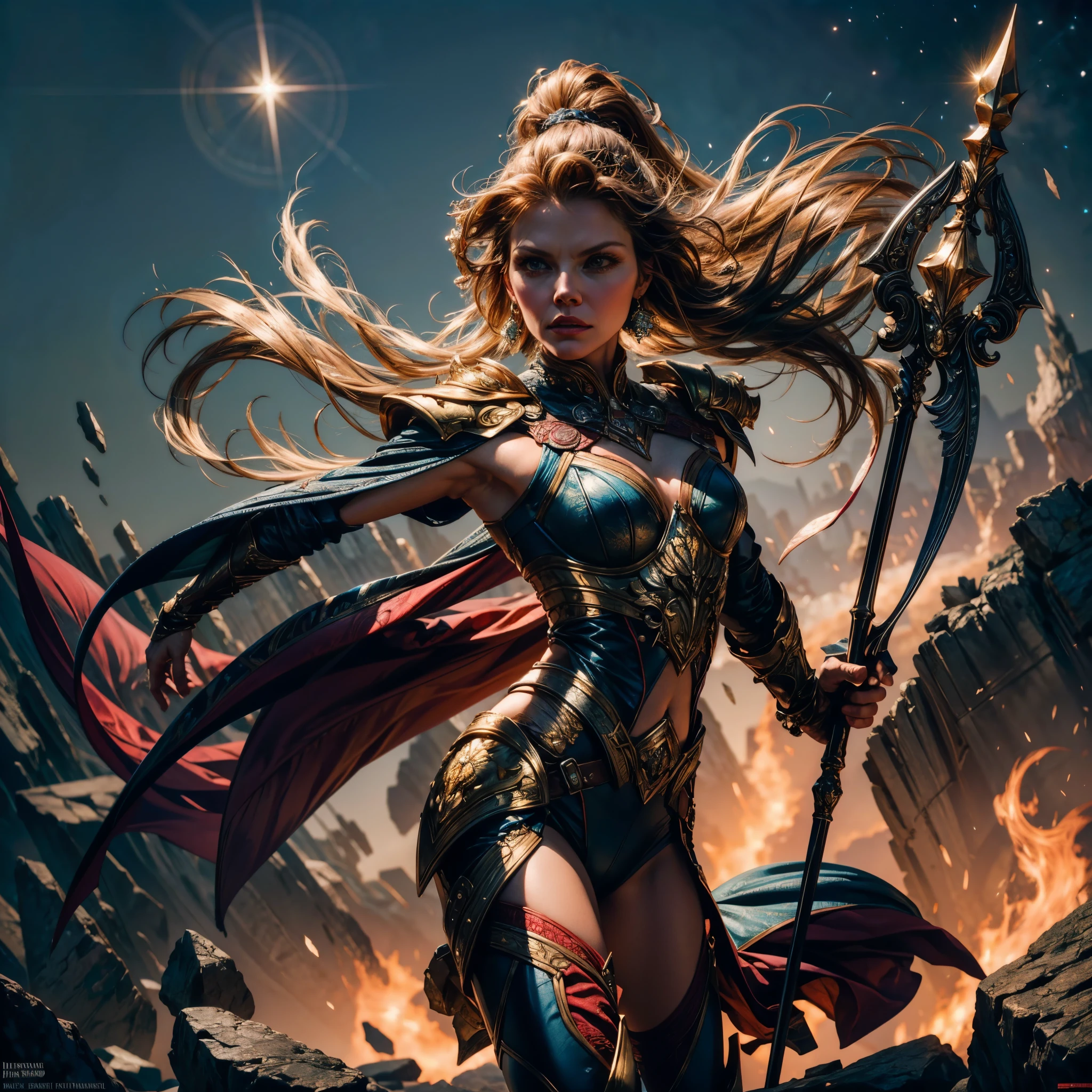 Epic Beautiful painting of 미셸 파이퍼 as perfect gorgeous female warrior, 형태 없는 긴 전신, 완벽한 기능, (극도로 바로크적인 갑옷을 입고_갑옷), 추상적인 아름다움, 완벽에 가까운, 순수한 형태, 역동적인 포즈, 미묘한 배경, (깊고 어두운 그림자), (강력한 영화 조명), (역광 조명), "미셸 파이퍼" Greg Rutkowski, John William Waterhouse 및 Alphonse Mucha의 컨셉 아트, 서사시적인 놀라운 세부 사항, 복잡한 세부 사항, 하이퍼 포스트 프로덕션, 초고해상도, 울트라 하이 디테일, 아트스테이션의 트렌드, 매우 선명한 초점, 피사계 심도 f/1.8, 스튜디오 사진, (((카메라를보고))) magv1ll 높은 세부 사항, 최고의 품질, 터무니없는 [매우 상세한], 걸작, ultra high 최고의 품질, (매우 상세한), 동적 각도, 울트라 와이드 샷, 사실적인, ((판타지 아트)) ((래리 엘모어 스타일)), DND 아트, RPG 아트, 현실적인 예술, female human druid of the 별, 자연의 수호자, controlling magical energy made of 별, 소용돌이 치는 푸른 별빛 마법의 빛, 신성한 상징 (1.5 복잡한 세부 사항, 걸작, 최고의 품질, 터무니없는), 인간 여성, 매우 아름다운, 극도로 여성스러운, 다이나믹 헤어, 다이나믹 헤어 color, 가죽 갑옷을 입고, 직원을 들고, 달빛, 별, 동적 자연 배경, RPG 아트, 마법같은 분위기 마법-환상-숲, 최고로 현실적이다, 최고의 세부 사항, 최고의 품질, 터무니없는, [매우 상세한], 걸작, ultra 최고의 품질, (매우 상세한), 울트라 와이드 샷, 포토리얼리즘, 피사계 심도, 초현실주의 회화, 3D 렌더링, 등등 다양하다. --v 6 --s 1000 --c 20 --q 20 --chaos 100