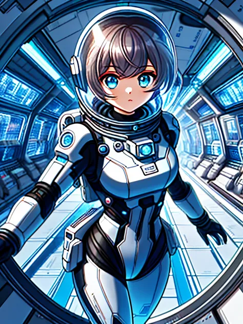 extreme detail,masterpiece,future city,with a girl (Energy Shield):1.3,Tight Fit Bodysuit,protect yourself from danger,use a shi...