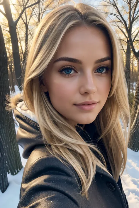 photorealistic, best quality, hyper detailed, beautiful woman with natural  blonde hair, selfie photo - SeaArt AI