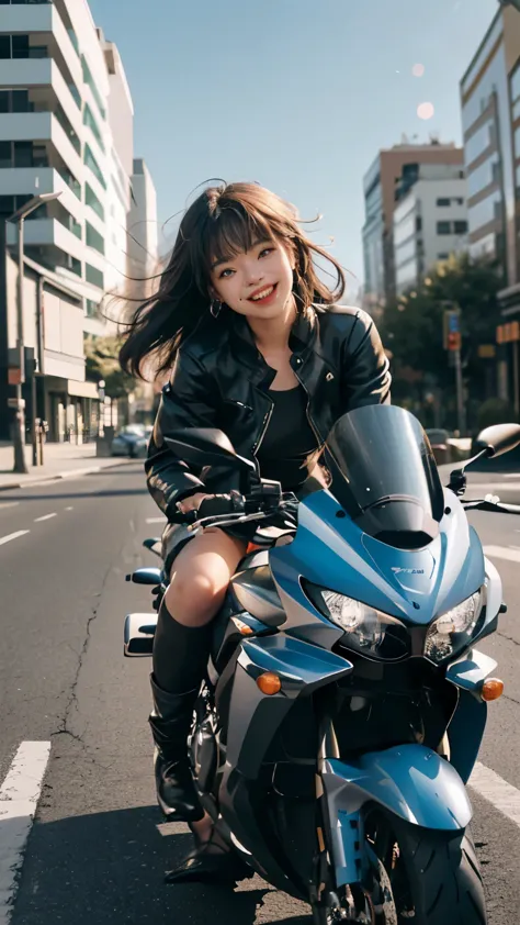 Imitate the above sentences to complete the following prompt words: ピンクのブラジャー、ピンクのパンティ、

A Kawasaki bike speeding through the city, with a sense of speed enhanced by its (motion blur: 1.3) and (speed lines: 1.4). The (best quality, 8K, highres) portrait of...