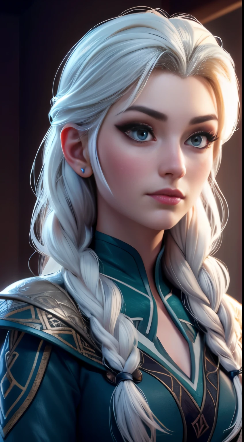 Highly detailed CG unity 8k wallpaper, style shot, complex, high detail, dramatic, highest quality movie still image, very detailed, masterpiece, best quality, character design, Elsa, Elsa from Frozen, (( Dark style)), realistic ultra-detailed rendering style, natural light, sharp character design, (hard focus, 8k), (((natural skin texture))), 8k textures, soft cinematic lighting, adobe lightroom, dark room, hdr, Sophisticated, Elegant, Rich Detail, Sharp Focuilm Look) )), Soothing Tones, Detail Frenzy, Intricate Detail, Super Detail, Low Contrast, Soft Film Lighting, Dull Colors, Exposure Blending, HDR, Fade, 35mm, f/1.4, ISO, f16, 25 sec.