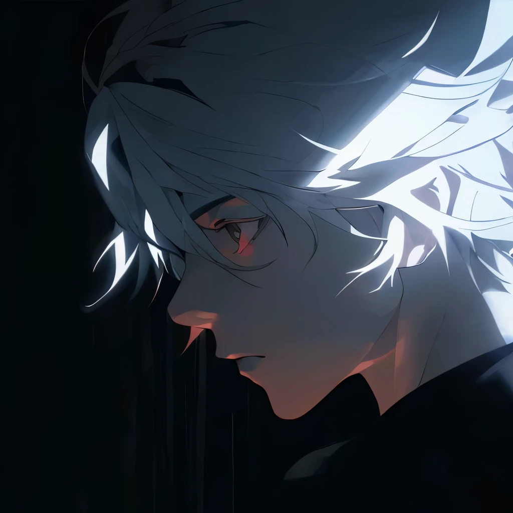 Anime style image of man with white hair and black shirt, Komaeda Nagito, 4k anime wallpaper, anime wallpaper 4k, anime wallpaper 4k, Best Anime 4K Konachan Wallpapers, anime art wallpaper 8k, anime art wallpaper 4k, anime art wallpaper 4k, Badass anime 8k