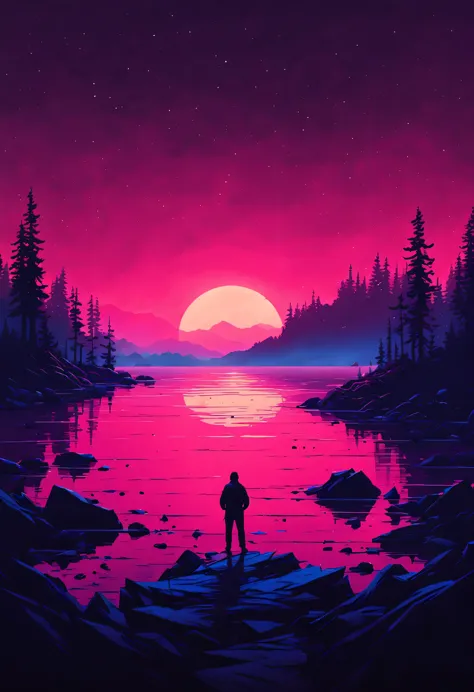 (minimalismo:1.4), por Alena Aenami, Intricado, (melhor qualidade, obra de arte, Trabalho representativo, arte oficial, profissi...