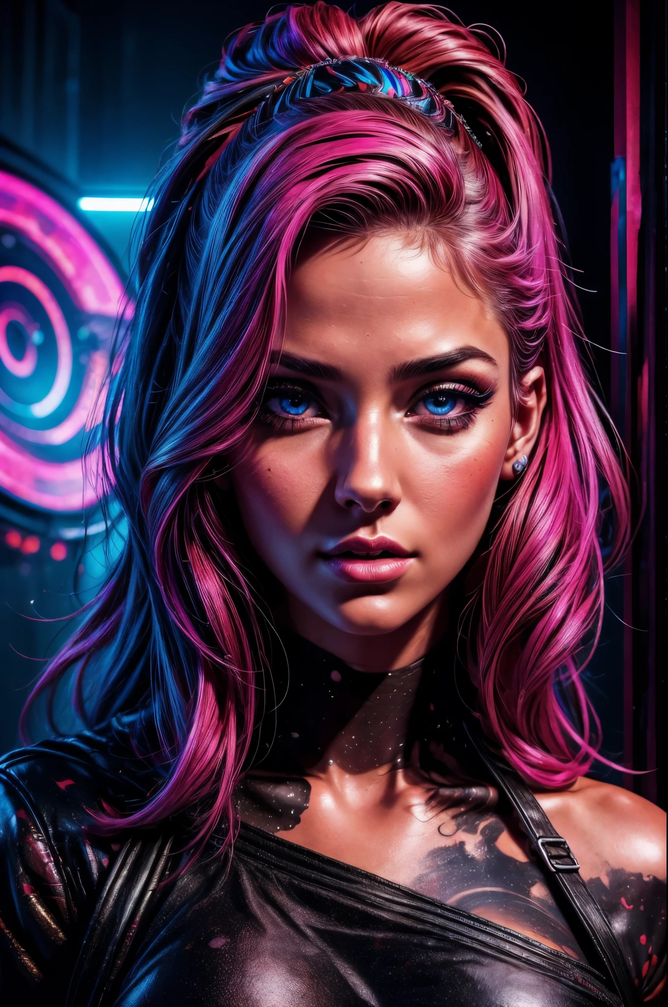 girl, ink splatter, beautiful detailed eyes, beautiful detailed lips, extremely detailed eyes and face, long eyelashes, portraits, studio lighting, vivid colors, sharp focus, physically-based rendering, (best quality,4k,8k,highres,masterpiece:1.2), ultra-detailed, (realistic,photorealistic,photo-realistic:1.37),
Create a stunning portrait capturing the essence of a girl with ink splatter. The girl should have beautiful detailed eyes and lips, with extremely detailed facial features and long eyelashes. The portrait should be rendered with studio lighting, highlighting the vivid colors and sharp focus. The level of detail should be ultra-detailed, giving a realistic and photorealistic quality. The overall image quality should be of the best quality possible, with 4k or 8k resolution, delivering a masterpiece that showcases the aesthetics of ink splatter and the girl's exquisite features.
