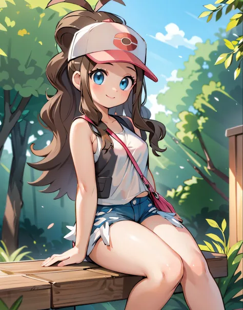 (best quality, highres, masterpiece:1.2), ultra-detailed, realistic:1.37, sketches, hilda pokemon, def1, teenage girl, sitting o...