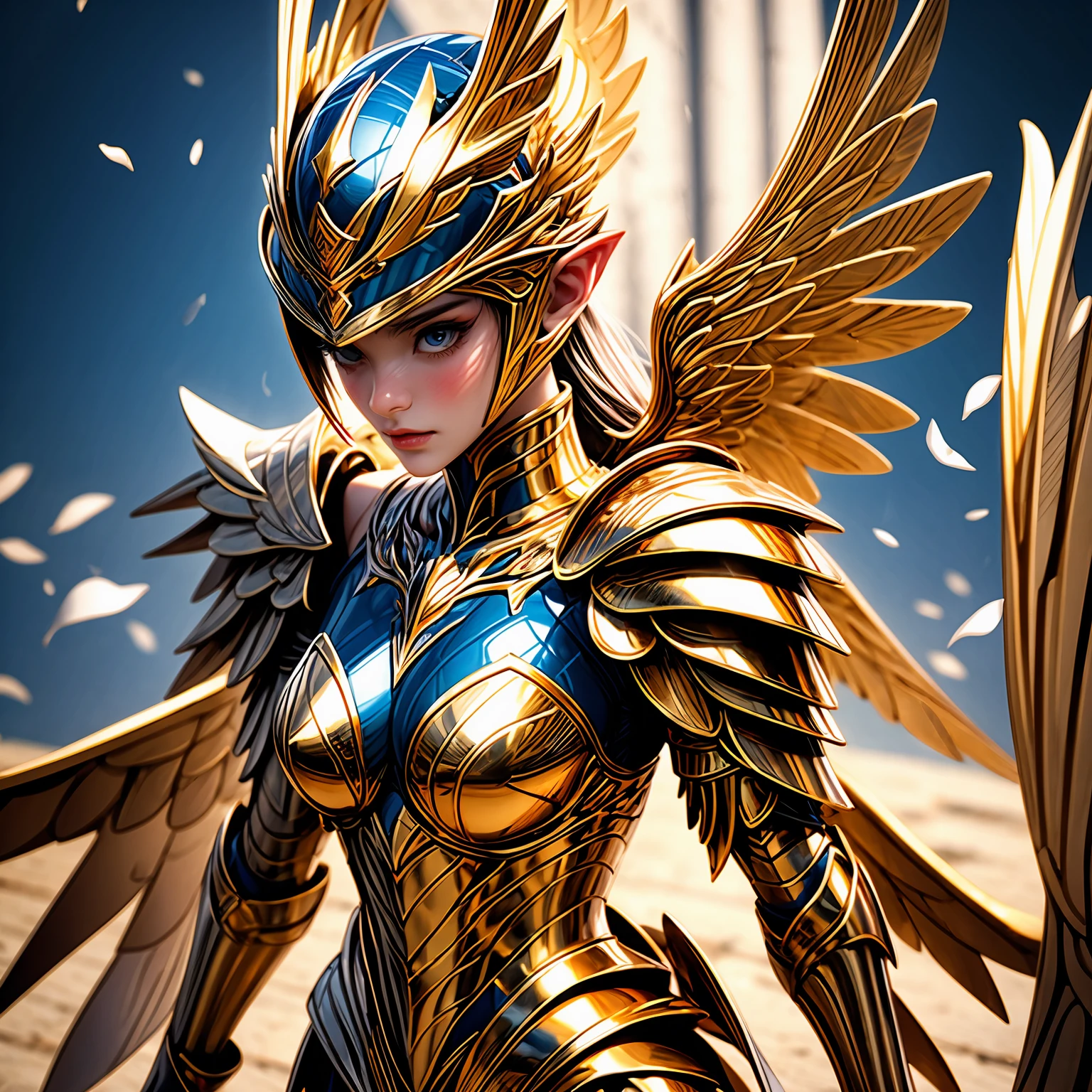 (l1vvydunne:.95), high angle photo of a gorgeous young valkyrie woman in the style of stefan kostic, realistic skin texture,(winged helmet:1.1), (valkyrie armor:1.2), 1 / 2 body crop, 8 5 mm art lens, f 1. 2, sharp focus, 8 k high definition, insanely detailed, intricate, elegant, art by stanley lau and artgerm