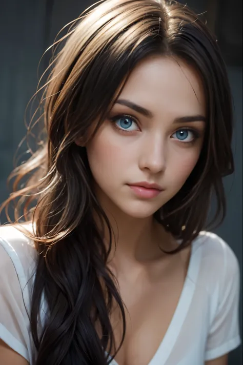 Beautiful girl, beautiful blue eyes