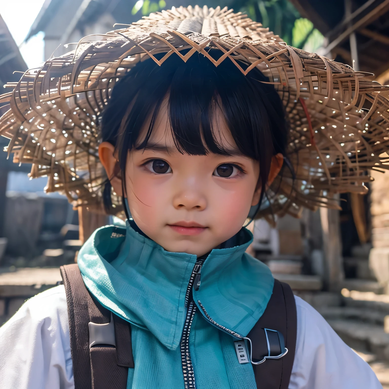 สร้างภาพสามมิติ, โดยมีชายวัยกลางคนผมบาง, สวมแว่นตา, เสื้อยืดสีดำชื่อ &#39;KUSDADI&#39; เล่นโคลนในนาข้าวกับสาวท้อง