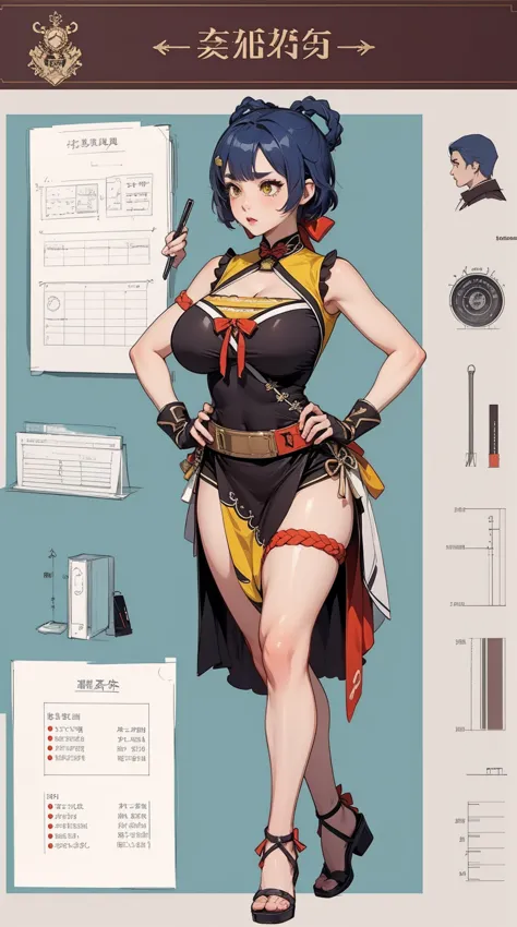 girl, solo, full body, from head to toe, standing, (Huge_Breasts:1.3),

Character Design Sheet, character reference sheet, chara...