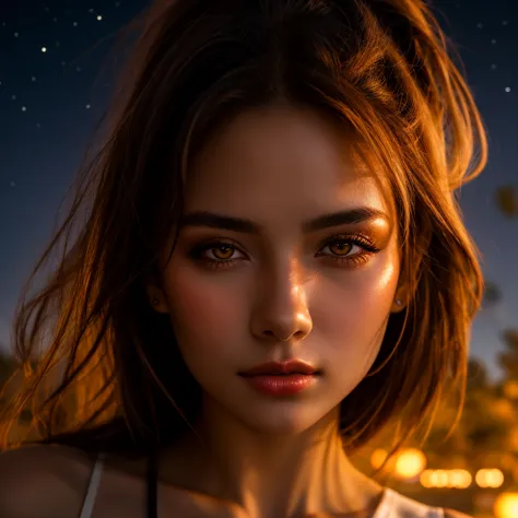 1girl, beautiful face, ((white eyes)), sexy pose, Red moon in the background, stars, space, (lightroom:1.13), soft light, (natur...