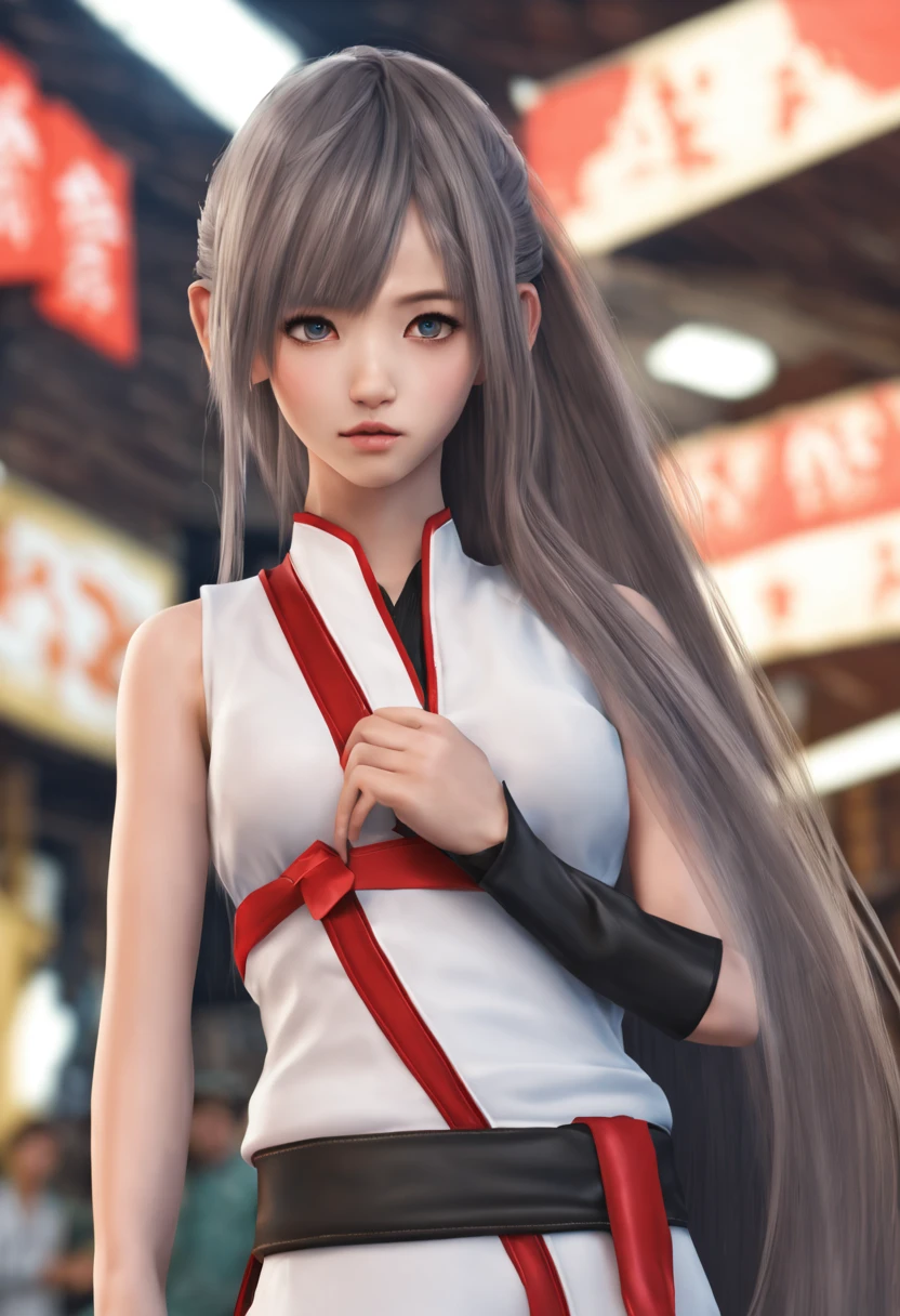 ((quality and character realistic, super photo realistic illustration,highres, ultla detailed)),a very beautiful japan woman,kawaii,25 old Female Android ,long black supple hair,semi long hair,best qualtiy, Photorealsitic,Very good style, She is wearing a sleeveless, turtleneck,kimono,Red Hakama,Mechanical Doll,large, clean light blue eyes,upper dody,upper body:2