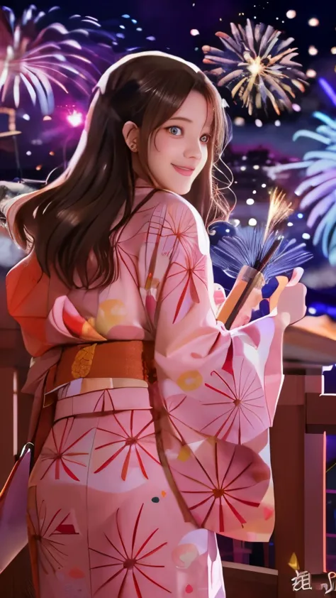 a girl in a kimono kimono kimono kimono kimono kimono kimono kimono kim, nezuko-chan, nezuko, by Shingei, pixiv contest winner, ...