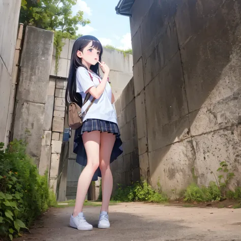 Cutee anime girl really desperate to pee