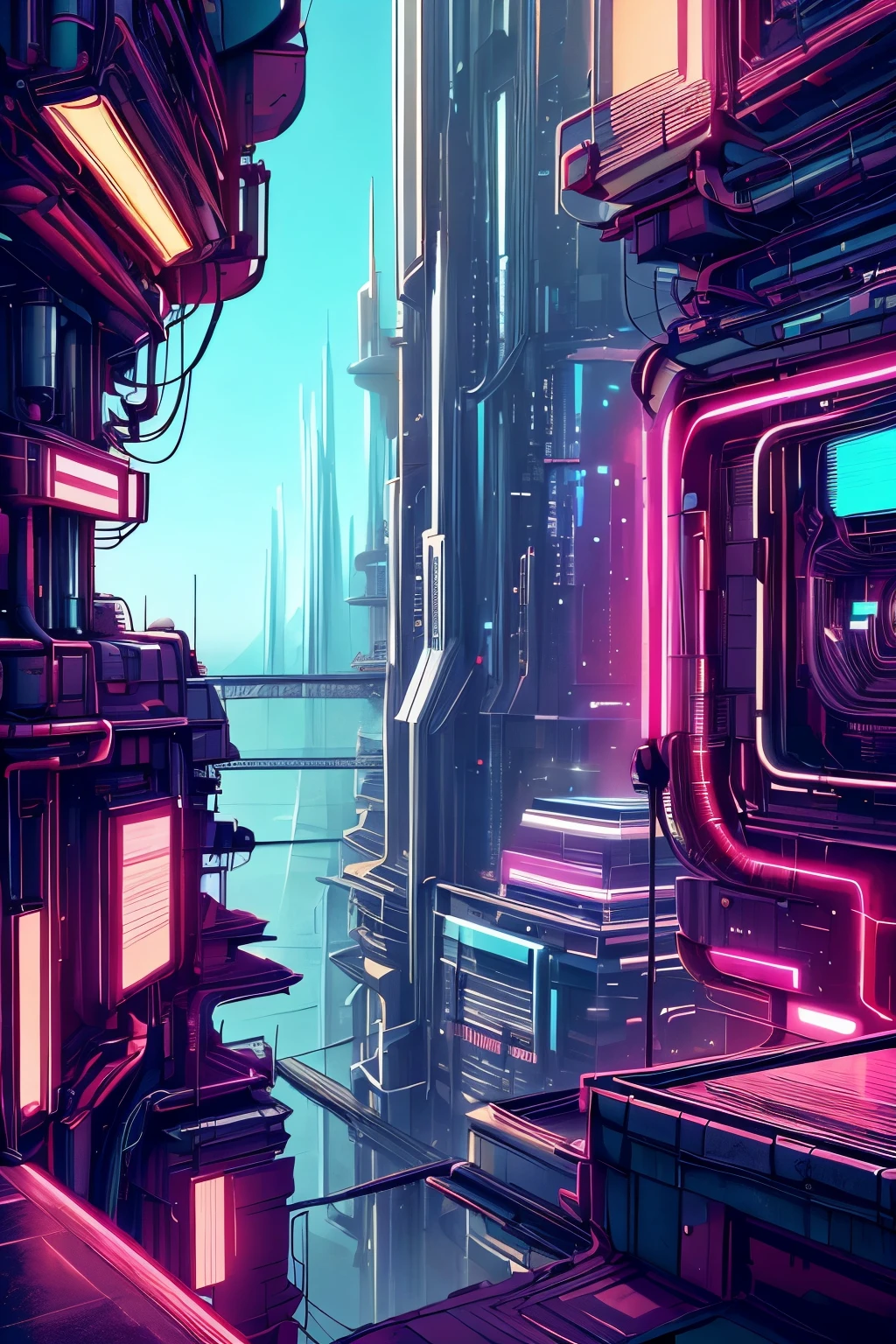 A close up of a futuristic city with a futuristic building - SeaArt AI