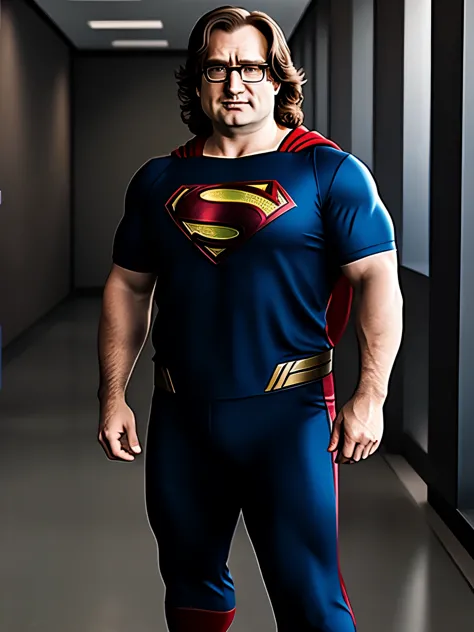 Gabe Newell Superman outfit