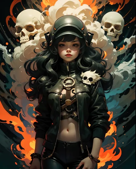 Female version of Ghost Rider， （Ghost Rider），A superhero under the Marvel Comics umbrella，The image is usually a burning human s...