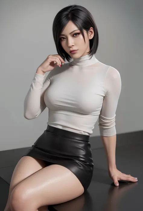 best quality,ultra-detailed,realistic:1.37,Ada Wong,perfectly symmetrical face,ultra-realistic texture,flawless body,detailed fa...