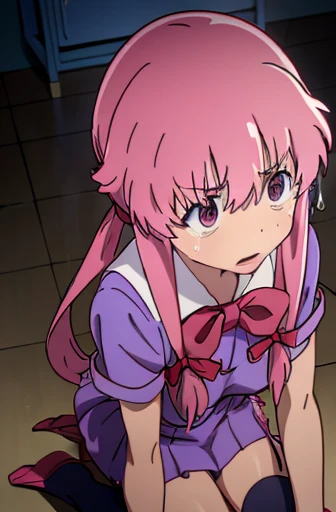 Nsfw Future Diary、My wife Yuna、sex、torn clothes、crying face  