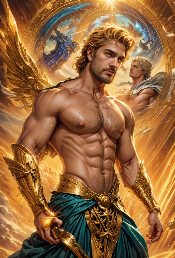 um retrato de(( um homem belo como os Deuses )), ((peitoral forte e largo)), pernas fortes e musculosasin high definition, em 8K de ((um homem)) de 18 anos, (( Homem)), Deus do Mar, Deus do Oceano, Luthien, arte de deus, Deus da mitologia grega, Deus da Lua, Deus do amor e da paz, deus bonito, Mitologia do Deus da Terra, o deus Eros, Um retrato impressionante de um deus, Frank Kelly Freas, Estilo Karol Bak, ((beautiful face)), Ultra Definition, melhor qualidade, 32k ultra , Ultra HD