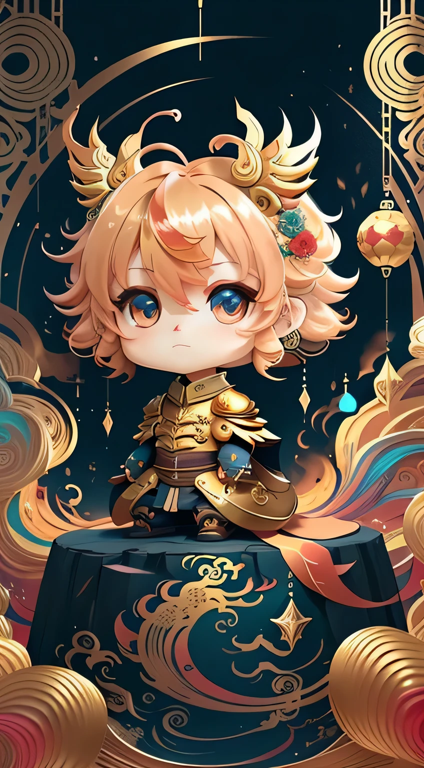 (best posture),(best angle), (better representation), golden dragon,Geometric wall portrait, artistically, chibi,New Year Yang 08k, beautiful turd, dyeing,
Major works, upscale, top quality, official art, Beautiful and beautiful, Colorful hair,