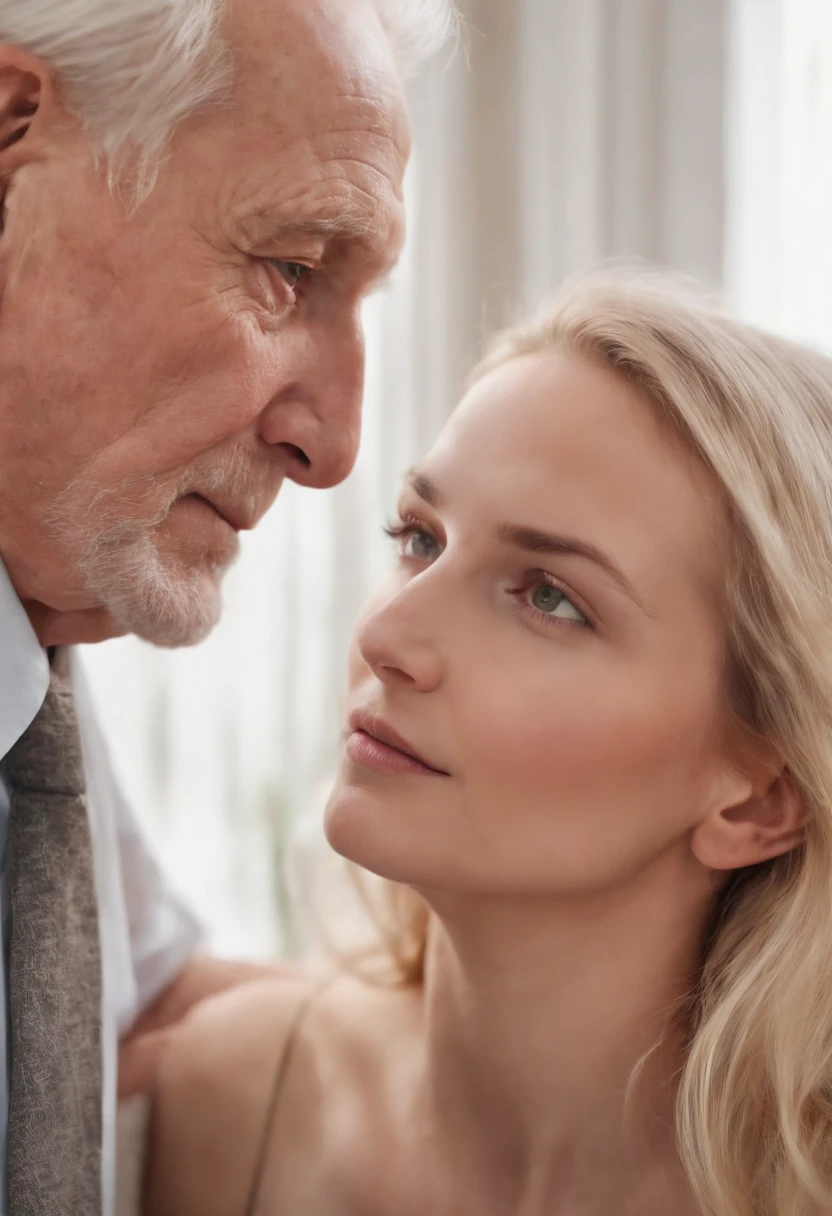 Young blonde girl and old man having sex - SeaArt AI