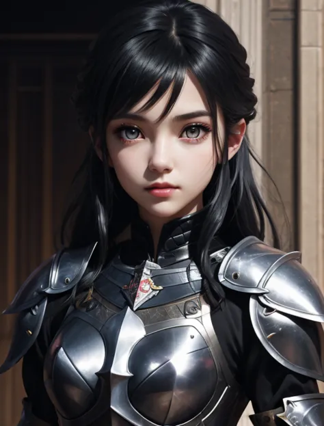 a close up of a woman in armor, knight - girl, perfect knight girl, cute knight girl, knight girl, female knight anime girl, beu...