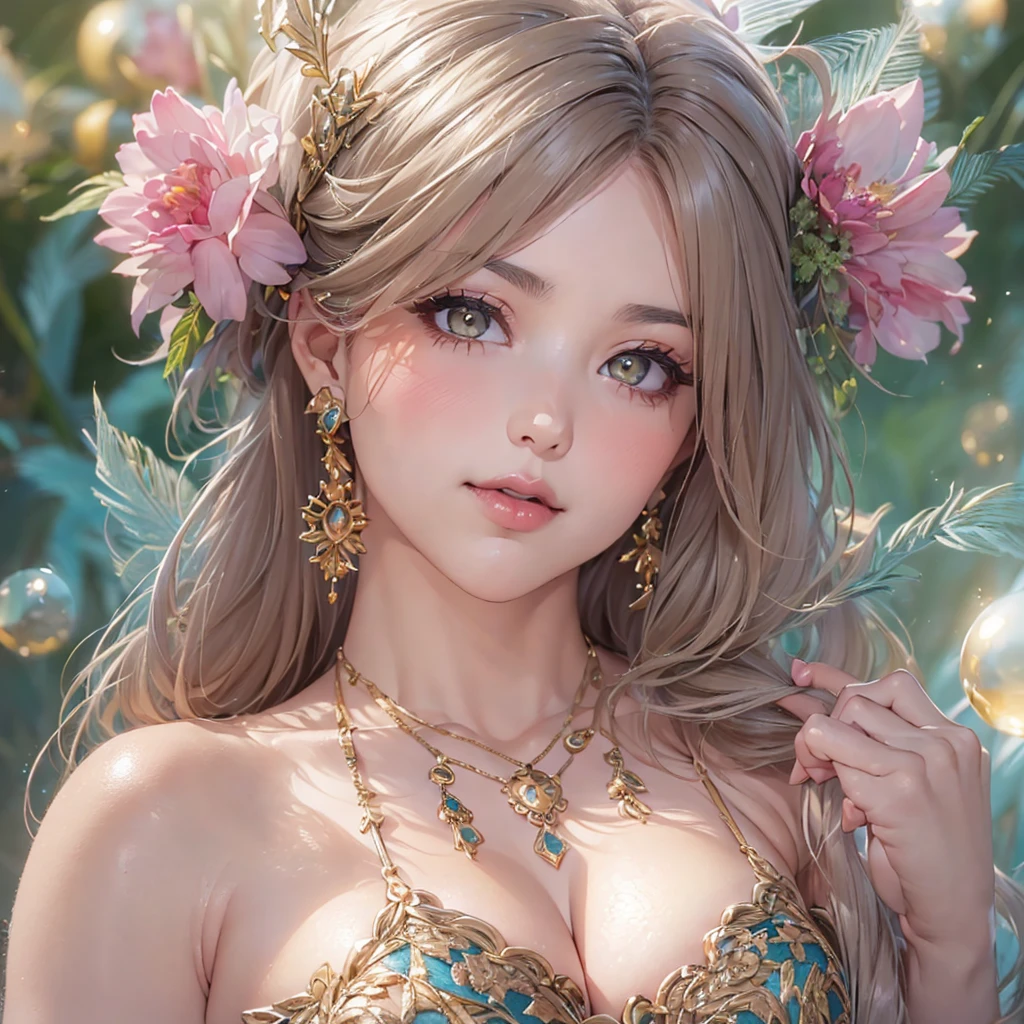 🌟Beauty, 3D two-dimensional, rich, bionde, skirt, stockings, high heels, poison、star、star、(Highly detailed CG Unity 8k wallpaper),(masterpiece), (最high quality), (Super detailed), (best work),(best shadow), (sharp eyeliner, eye shadow, fine eye:1.1), (超High resolution,realistic,最high quality,realistic),(8k,RAW photo,最high quality,Maple),mature woman、sensual curves、huge breasts、thighs、bubble、Ass masterpiece, 最high quality, Super detailed, full body shot, mature woman, beautiful mature woman, nightgown and underwear, enchanting smile, thick lips, Chubby lips, blush, looking at the viewer, provocative expression, Beautiful hairstyle, cleavage, Plump、curvy hips、attractive face、sexy lingerie、an inviting gaze、Expression of emotions、Lewd underwear、(((erotic see-through lingerie set)))、Standing position、gorgeous accessories 、Women with big breasts, bare shoulders, golden hair, colored feather, metal ornaments, colored flowers, particle, light, (masterpiece, 最high quality, 最high quality, official art, beautiful and aesthetic:1.2), (1 girl:1.3), very detailed,(fractal art:1.1),(colorful:1.1)、(flowers:1.3),most detailed,(zentangle:1.2), (dynamic pose), (abstract background:1.3), (shiny skin), (lots of colors :1.4), ,(earrings:1.4), (feather:1.4),masterpiece, 最high quality, Super detailed, 30~40 years, full body shot, beautiful 、various hairstyles，gold headband，plump breasts，beautiful butt，greek clothing，Tulle covers the breasts，perfectly proportioned, detailed clothing details,marble，god statue，cinematic lighting, film grain, 8k, masterpiece, Super detailed, high detail, high quality, High resolution,(((NSFW:1.2)))、exposed chest、Openwork decoration，(((see through dress)))、(((Anatomically correct body))) , 最high quality, Super detailed, (((Lewd underwear)))、raise your butt, from below, (((R-18)))、Feast、thighs, big breasts, Are standing, cowboy shot, blush, (((1 girl))), (masterpiece:1.3), (High resolution), (8k), (very detailed), perfect face, Nice eye and face, (((最high quality))), (Super detailed), detailed face and eye, (alone), High resolution、beautifuleye,(((sexy pose)))、(((Well-formed big breasts)))、((beautiful eye))、luxury、(((超High resolution)))、(((detailed description)))、(((Chubby body type)))、(((Body parts that correspond to anatomical structures)))、Beautiful long eyelashes、Balanced body type,2 feet、Just the right size for your legs and arms、Fishnet tights、glamorous、(((Clear white and black eye)))、lipstick、Sparkling、(Undistorted face, eye, body)、jewelry、gem、(Long and curled beautiful eyelashes)、(((Well-balanced beautiful breasts)))、(transparent, Exquisite skin:1.2)、(((Perfect glamorous body)))、actress face、Super beautiful、Cute smile、Healing beauty、Flower shower、Perfect Eye、realistic depiction、super sexy、glossy、Glamorous
