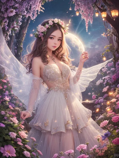 (cute,vibrant colors,fantasy,dreamlike scenery,soft lighting,magical atmosphere,whimsical details),(best quality,ultra-detailed,...