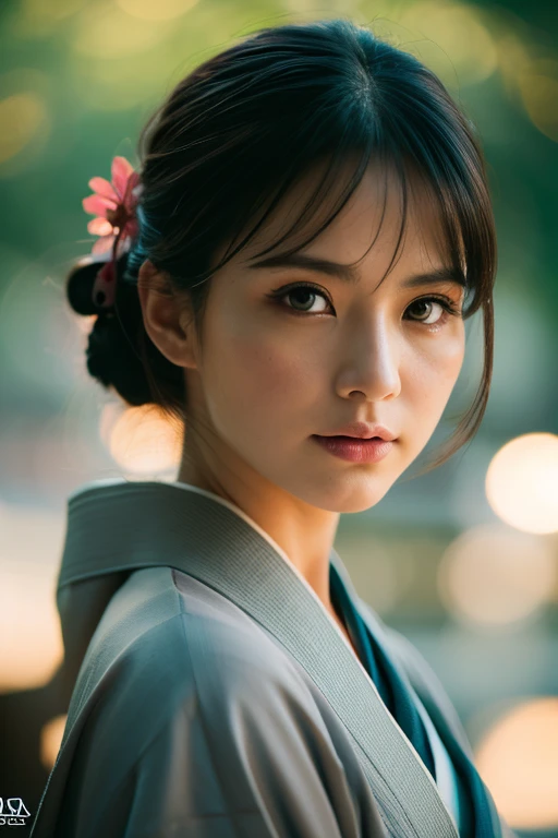 photography realistic, full body, women model, Wear a kimono and pose with a straight face, In front of Sensoji Temple, Japan, (RAW photo:1.2), (photorealistic:1.4), shot by Sony alpha 7 iv, 85mm lens, f/1.4, ISO 100, (masterpiece:1.2), (intricate detailed), (best quality:1.2), (professional photography), (realistic:1.5), (soft light:1.3), (defuse lighting:0.7), (ambient lighting:0.6), (rim lighting,:1.2), fine textures, (depth of field:1.2), (bokeh:1.2), (face focus:1.5), film overlay, film grain,