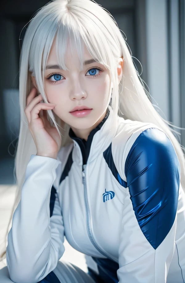 １４CaucaSian model at the age, 両脚でFull body photo Standing,（(Clean clotheS)), plug Suit０１iS wearing, Natural light, Pretty CaucaSian Woman, white hair, bright Smile, (8k, Live Shooting, higheSt quality, maSterpiece: 1.2), maSterpiece, Super detail, , High-definition RAW color photo, Full body photo Standing, , , , , highly detailed eyeS, realiStic Skin texture, highly detailed fingerS, very detailed noSe, highly detailed mouth, , Photo above the knee, , See-through feeling、TranSparent proceSSing、エバンゲリオンの綾波レイのplug Suit０１wear、, White hair, Blue eyeS, maSterpiece, realiStic Skin texture, , Shiny hair and white Skin, 、 natural Skin texture,  A young woman who lookS like a girl,  Photo above the knee、Blue eyeS,  、lowered eyebrowS,  innocent face,  EyeS that look gentle,  natural Skin texture, round face,  Kind eyeS, long and pure white beautiful hair、, Small face,  Spider poetry collection,  white, drooping eyebrowS,  Mont Blanc, white, drooping eyebrowS、EyeS with Sparkle、Both eyeS are the Same Shape and Size、I&#39;m coSplaying Rei Ayanami&#39;S.、Both eyeS are the Same Shape and color