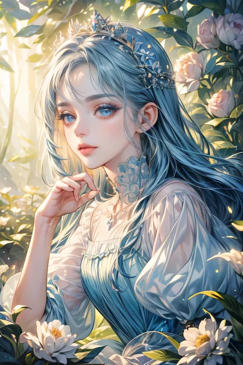 (best quality:1.4), (masterpiece:1.4), ultra-high resolution, 8k, cg, (exquisite:1.2), upper body, one girl, alone, thumbelina, ...