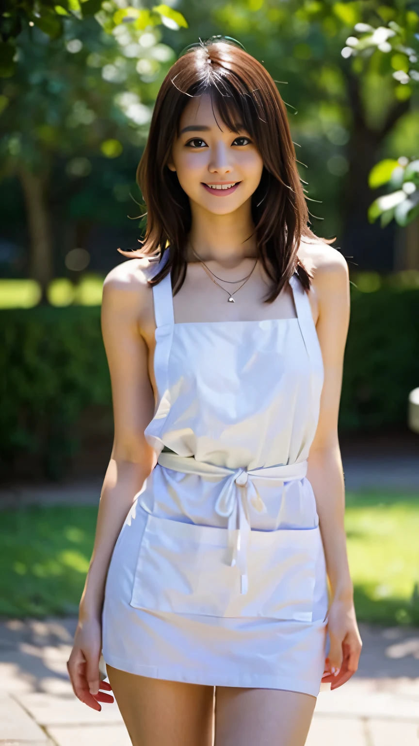 Arafed asian woman in a white dress posing for a picture - SeaArt AI