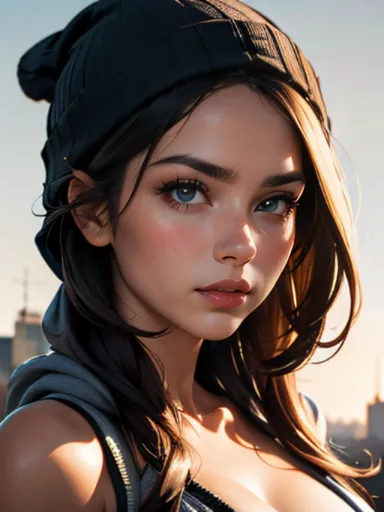 (((hd photo))), ultra high res.photorealistic:. 1.4, uhd, masterpiece, trending on artstation, close up shot of her face and sho...