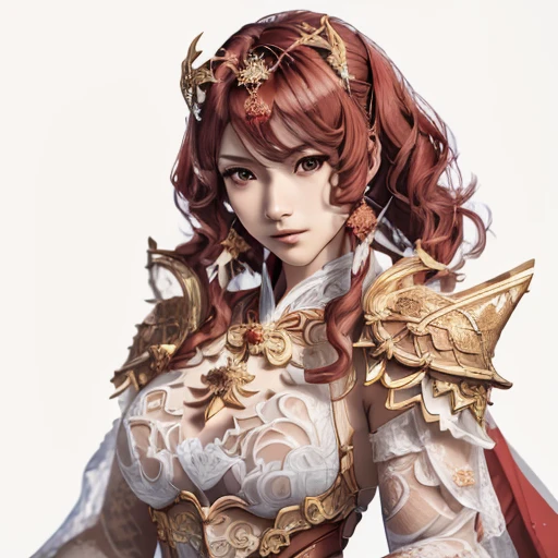 a woman in red and white leather outfit, ayaka genshin impact, ayaka game genshin impact, portrait knights of zodiac girl, zhongli from genshin impact, keqing from genshin impact, genshin impact character, crisp clear rpg portrait, portrait of rung, genshin, fus rei, katarina, official character art