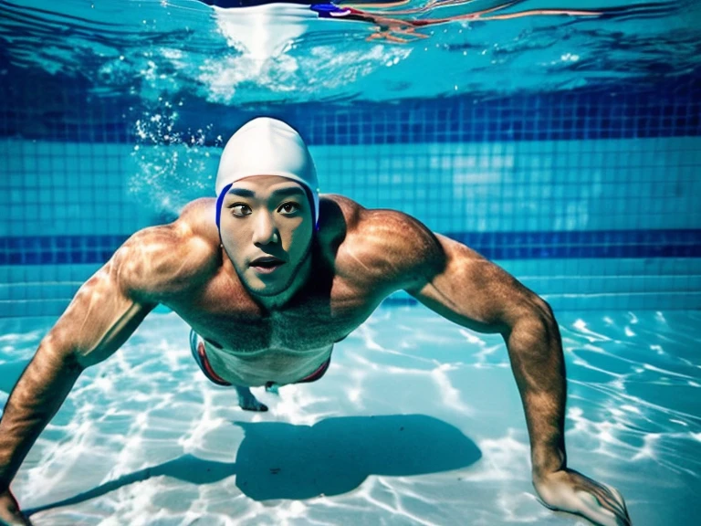 Image du corps entier d&#39;un homme japonais、étudiant de sexe masculin、membre masculin d&#39;un club de natation、bouée de sauvetage mâle、homme au crâne rasé、homme à la peau foncée、homme musclé、homme s&#39;enfonçant dans la baignoire、l'homme coule au fond de la piscine、un homme coulé au fond de l'eau、Un homme portant un maillot de bain speedo noir moulant、Un homme portant un bonnet en silicone、Un jeune homme coulant les yeux ouverts、Un jeune homme coulant la bouche ouverte、Homme regardant le ciel、Un homme avec une expression surprise、Un homme avec une expression triste、homme étranglé、un homme étouffé、Image du corps entier d&#39;un homme immergé dans l&#39;eau、Un homme participant à une compétition de natation、nageur de compétition、école de natation hommes、instructeur de natation masculin、Un homme、joueur masculin、Un homme ne portant rien sur le haut du corps、homme faisant semblant d&#39;être assassiné、acteur masculin jouant un cadavre、L&#39;homme qui joue le rôle d&#39;un cadavre d&#39;eau、Drame à suspense、drame mystérieux、point de vue sous-marin、point de vue d&#39;en bas、Un jeune homme ouvre les yeux et joue le rôle de .、face vers l&#39;avant