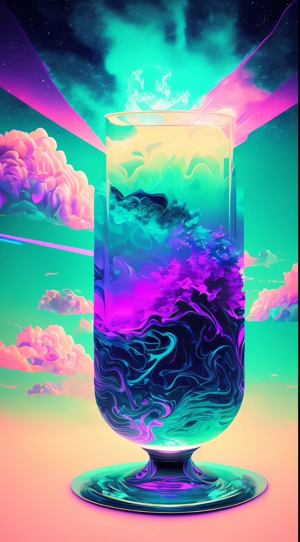 
(best quality,4K,8k,high resolution,masterpiece:1.2),Super detailed,(actual,photoactual,photo-actual:1.37),stringy viscous liquid,Mechanical gears,gradient neon light,(floating colorful bubbles,starry sky steam,starry sky steam:1.37,starry sky steam:1.37,starry sky steam:1.37),(Laser colorful light waves),(Metal refraction),many liquid bubbles:1.37,Gorgeous gradient geometric art,The collision and reorganization of future and retro elements,Exaggerated artistic expression,concept art,Red,green,blue 