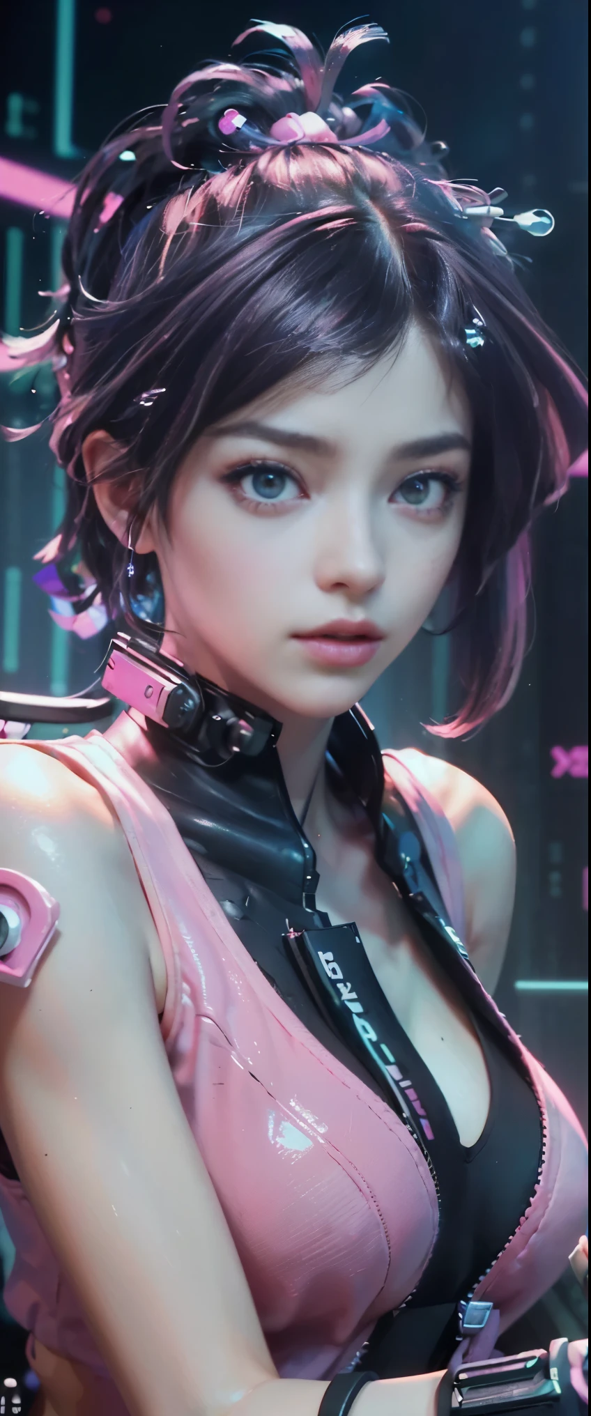 (highest quality), ((masterpiece), (detailed: 1.4), 3D, beautiful cyberpunk woman, HDR (high dynamic range), ray tracing, NVIDIA RTX, super resolution, unreal 5, a close up of a computer screen with a cartoon of a woman, vaporwave art, vaporwave cartoon, vaporwave style, vaporwave!, vaporwave nostalgia, vaporwave style masterpiece, maximalist vaporwave, vaporwave, cyberpunk vaporwave, very vaporwave, vaporwave aesthetics, vaporwave aesthetic, vaporwave pallette, vaporwave sci - fi, ((Fluorescent Pink Image)), Retro, Future, 
